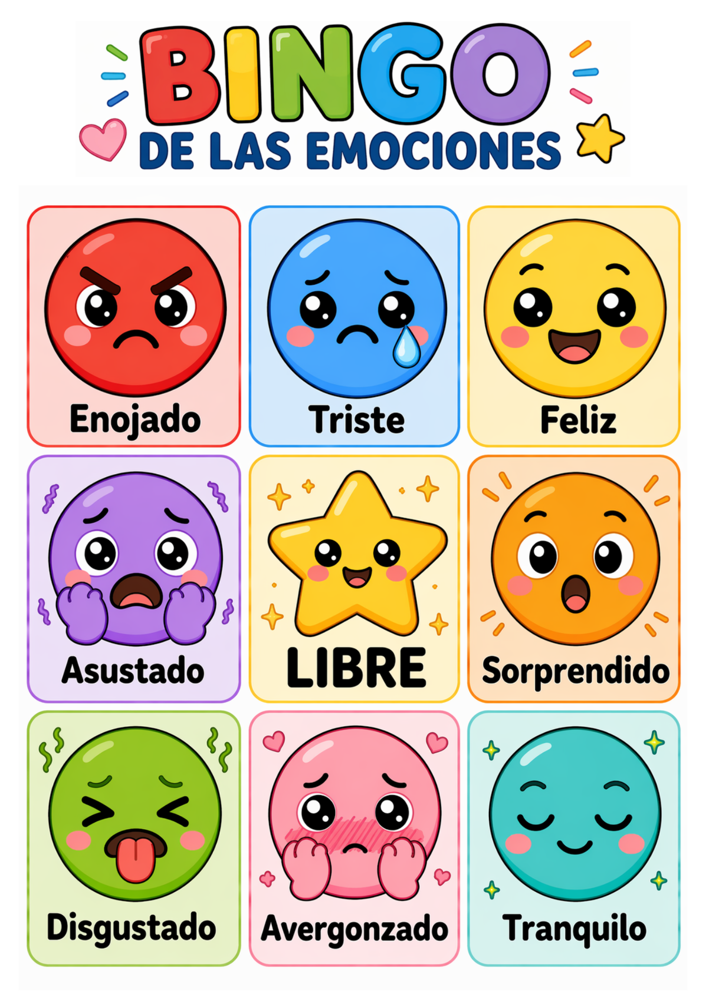Bingo de las Emociones